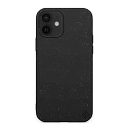 Miljøvennlig ekte lær iPhone 12 mini deksel - Black