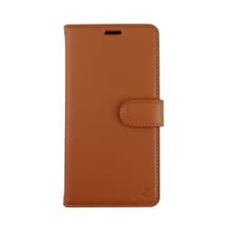 Ympäristöystävällinen Aitoa nahkaa iPhone 12 mini lompakkokotelo 2 in 1 -Brown