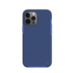 Miljøvennlig ekte lær iPhone 12 Pro deksel - Navy Blue