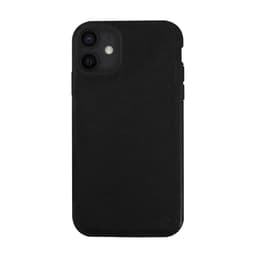 Miljøvennlig ekte lær iPhone 12 mini deksel - Black