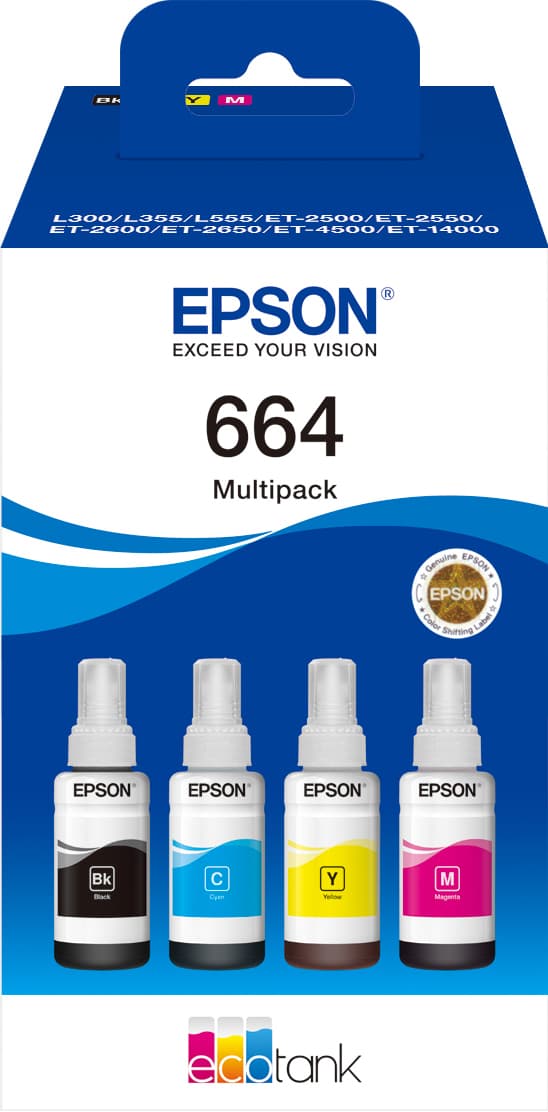 Epson 664 4-färgs bläckpatroner value pack