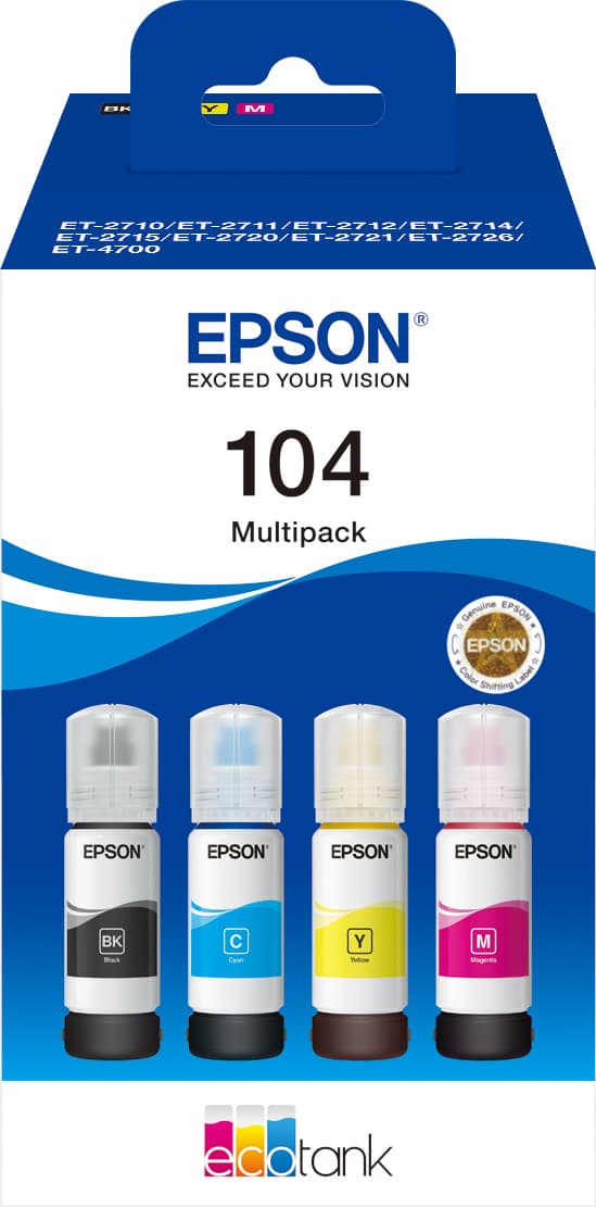 Epson 104 4-farges blekkpatroner value pack