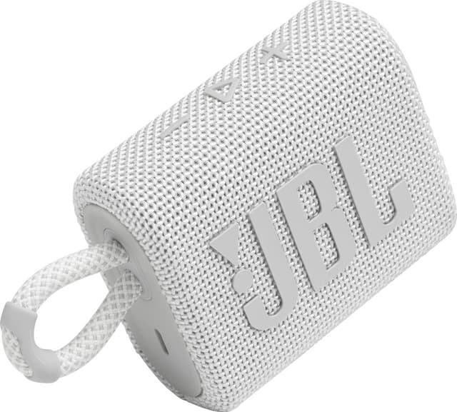 JBL GO 3 bærbar trådløs høyttaler (hvit)
