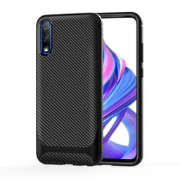 TPU kuori Huawei Honor 9X Pro, Carbon Fiber+Musta