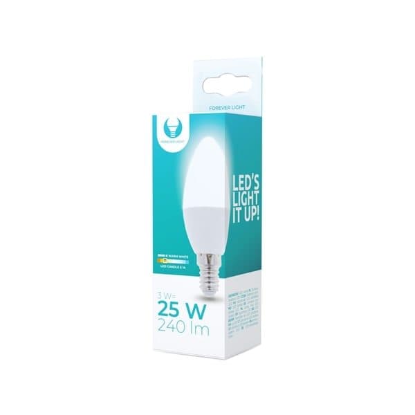 LED-Pære E14 C37 3W 230V 3000K 240lm