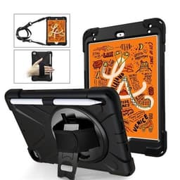 Beskyttelsedeksel med håndreim, skulderbånd, stativ & pennholder iPad Mini 5, Svart