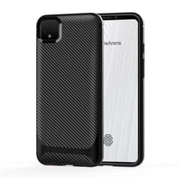 TPU kuori Google Pixel 4 XL, Carbon Fiber+Musta