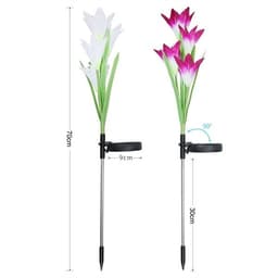 LED Blomst Solcellebelysning
