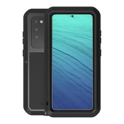 LOVE MEI Shockproof metallikuori Samsung Galaxy S20, Musta
