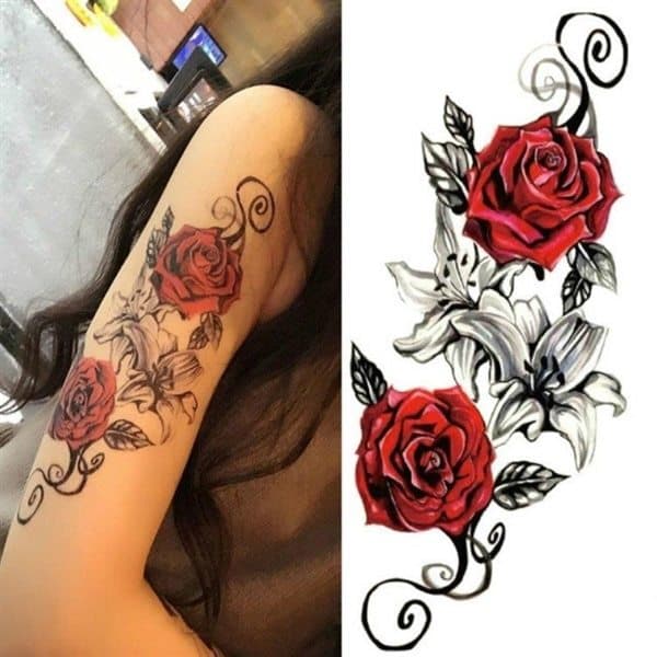 Midlertidig Tatovering x 2 - Flower