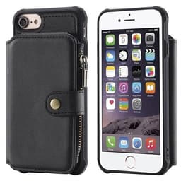 Shockproof Lompakkokuori telineellä & kolikkotaskulla iPhone SE 2020 / 8 / 7, Musta