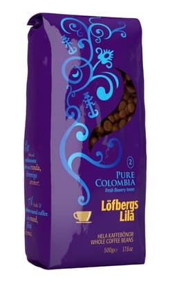 Löfbergs Lila Pure Colombia kaffe bønner
