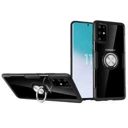 TPU suojakuori mobiilirenkaalla Samsung Galaxy S20 Ultra, hopea/musta