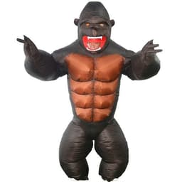 Oppblåsbar Gorilla Maskeradedrakt 180-200