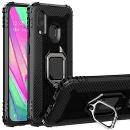 Suojakuori renkaalla Samsung Galaxy A40 - Musta