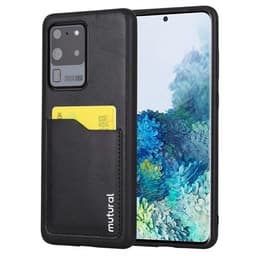 Matkapuhelimen kuori korttitaskulla Samsung Galaxy S20 Ultra, Musta