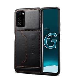 Keinonahkakuori telineellä Samsung  Galaxy A51 - Musta