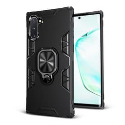 Shockproof TPU kuori rengaspidikkeellä Samsung Galaxy Note 10, Musta