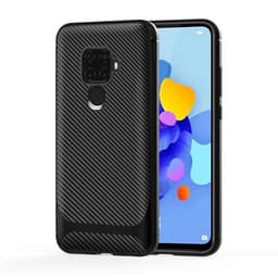 TPU kuori Huawei nova 5i Pro / Mate 30 Lite, Carbon Fiber+ Musta