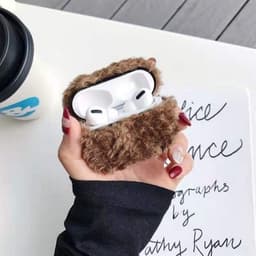 Fluffet beskyttelsesfoderal Apple AirPods Pro - Mørk Brun