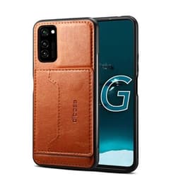 Konstläderskal med ställ Samsung Galaxy A51 - Brun