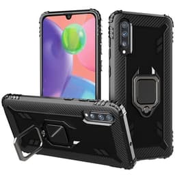 Beskyttelsedeksel med ring Samsung Galaxy A70s - Svart