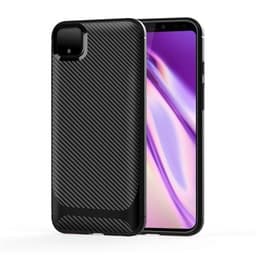 TPU kuori Google Pixel 4, Carbon Fiber+Musta