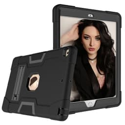 Deksel for iPad 10.2 i Silikon+ PC med stativ - Sort
