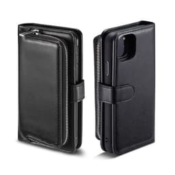 Lompakkokotelo kolikkolokerolla iPhone 11, Musta