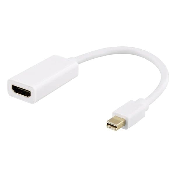 Deltaco Mini DisplayPort till HDMI adapter - Vit