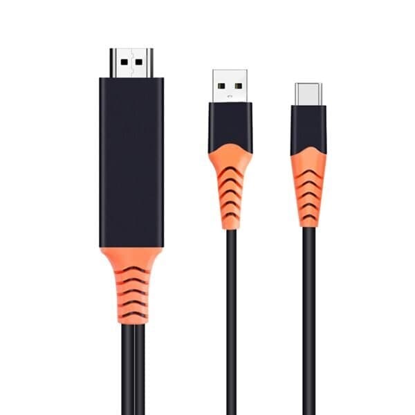 Kabel Interface Interface kabel USB-C / Type-C to 4K HD HDMI + USB lading - 2 m - Elkjøp