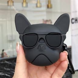 Bulldoggi silikonikotelo  Apple AirPods 1 / 2 - Musta