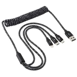 4-i-1 Kabel - USB / USB Type-C / 8 Pin & Micro USB