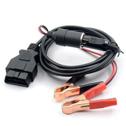 12v Adapterkabel diagnosuttag med clips/cigarettkontakt för nödsiuation