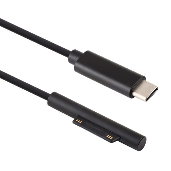 USB Type-C til 6 Pin Magnetisk ladekabel til Microsoft Surface Pro 6 ...