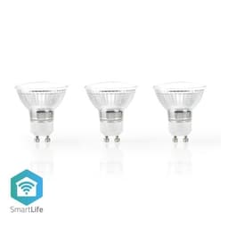 Nedis Wi-Fi Smart LED-lampe Varmhvit  GU10 3-pk