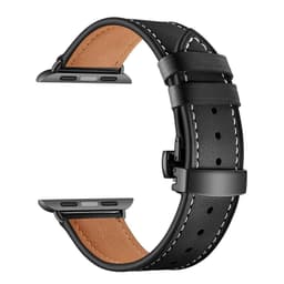 Rannekoru Apple Watchille aitoa nahkaa 38 mm - musta