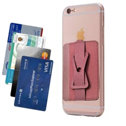 Kortholder med mobiltelefonholder / holder - lyserød