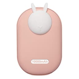 Genopladelig håndvarmer og powerbank 10.000 mAh - lyserød