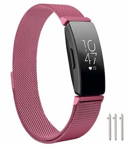 Fitbit Inspire / Inspire HR -rannekoru Milanese Loop Pink (S)