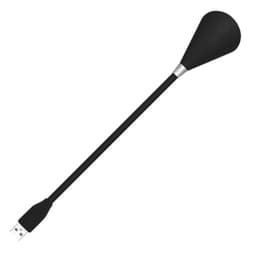 LED-lamppu USB: llä ja langattomalla kaiuttimella musta