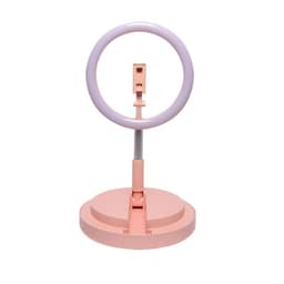 INF 10 ⬝sammenklappelig selfie ringlampe med mobil holder - lyserød