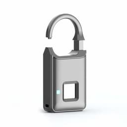 Nøglefri hængelås med fingeraftryk - USB - sort
