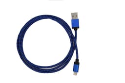 Punottu latauskaapeli iPhonelle 0,9 m  Sininen musta