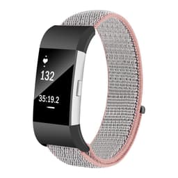 Fitbit Charge 2 rannekoru nailon harmaa / vaaleanpunainen (S)