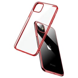 Myk og støtsikker transparent / rød iPhone 11 deksel