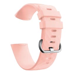 Fitbit Charge 3/4 armbånd silikone lyserød / sølv (L)