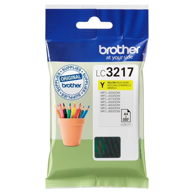 Brother bläckpatron LC-3217Y Gul
