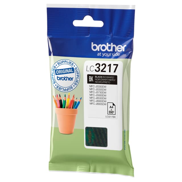 Brother blekkpatron LC-3217BK Sort