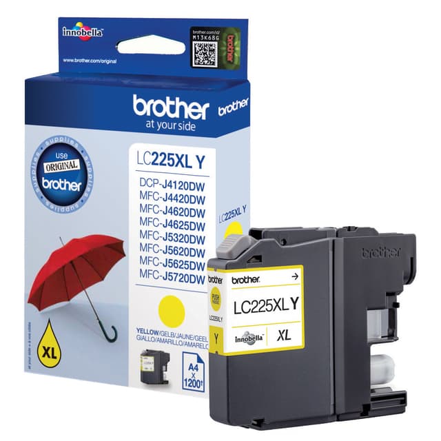 Brother bläckpatron LC-225XLY XL Gul